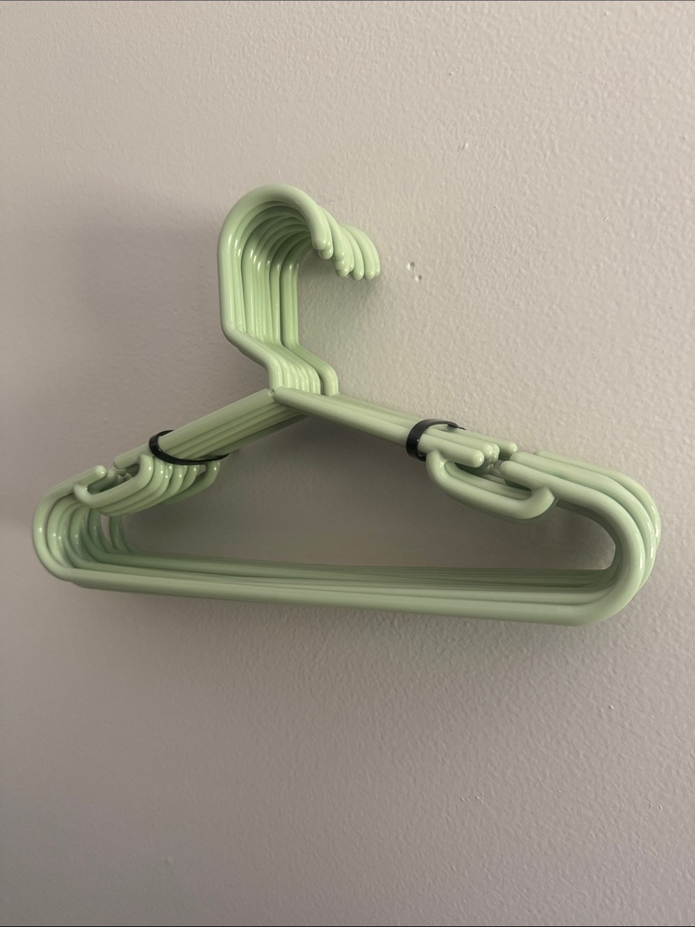 Set of 11 Light Green Baby Plastic Hangers